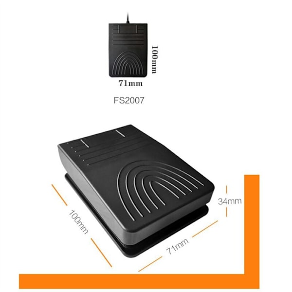 USB Fodpedal Tastaturpedal USB Pedalstyring Enkelt Høj Følsomhed Kontrolpedal til PC Desktop Computer