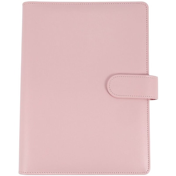 A5 PU Læder Løs Blad Spiral Binder Notebook Cover, Notebook Cover, Pink