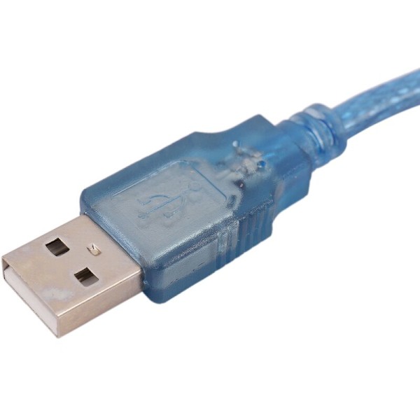 USB-forlængerkabel 2.0 A-han til lang ledning til computer, 1,5 meter blå
