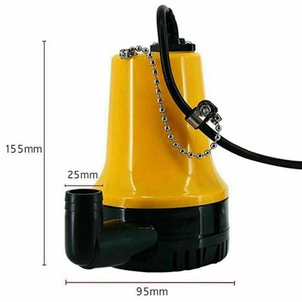 60W 4500L/H 5M DC 24V Solpumpe Motor Børs Sirkulasjon Nedsenkbar Pumpe Irrigasjon Fiske Dam