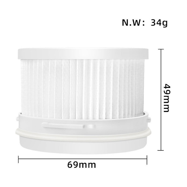 Hepa-suodatin päärullaharja Xiaomi Mijia 1C langattomalle käsikäyttöiselle imurille - Varaosat (4 kpl)