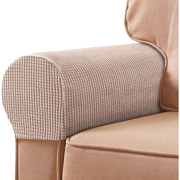Universal Armstödskydd, Polyesterfiber Armstödsskydd Soffa, Bättre Skydd för Din Soffa Arm Från Slitage Stretch Fåtöljöverdrag (2st, Camel)