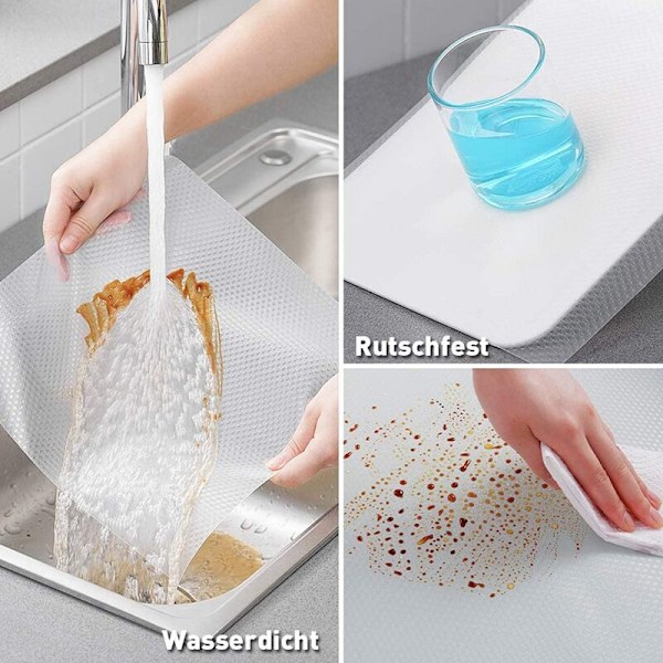 Skuffematte Antislipp Matte 45X300 Cm Skap Vanntett Antislipppapir for Skuffhyller, Transparent