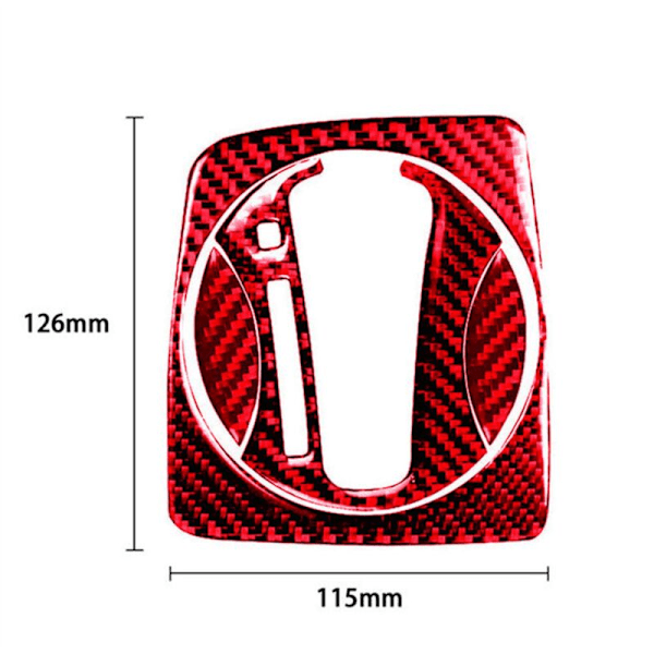 Red Fiber Interior Automatic Gear Shift Cover Trim for 8Th 06-11