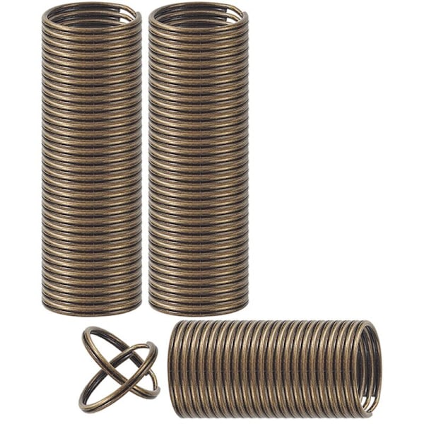200 stk. nøkkelringer, splittringer i bulk for håndverk (bronse)