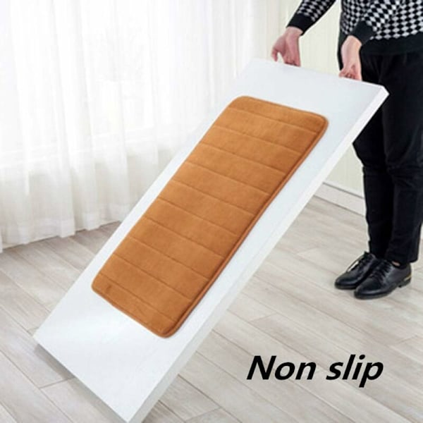 Mjukt Minnesskum Badmatta - Halksäker Absorberande Gummibadmatta för Kök och Badrum 40 x 60cm, Svart