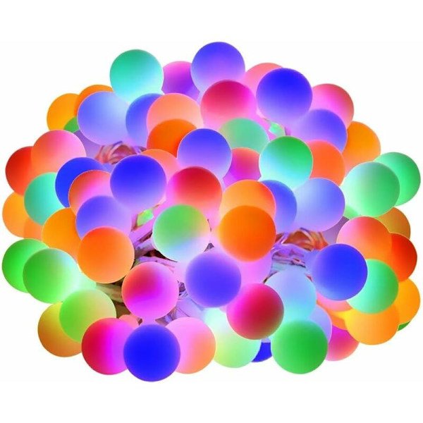 Utomhusljusgirlang, Julgirlang med 100 LED-uttag för Sovrum, Inomhus, Trädgård, Jul och Bröllop (Flerfärgad)