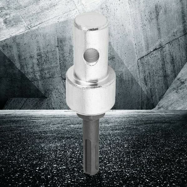 Bit Adapter, til elektrisk boremaskine til rundskaft sneglforbindelse Rundskaft 2 huller 2 slots Rundskaft forbindelse Elektrisk boremaskine og jordsnegl