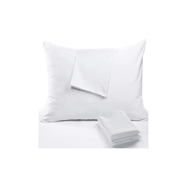 Vedenpitävä tyynynpäällinen (50x70cm, 2 kpl) - Vetoketjullinen tyynynpäällinen - Hengittävä ja hikoilun- ja punkkienkestävä - Valkoinen polyesterityynynsuoja