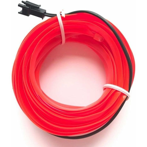 USB-kabel för bilinteriör, cykelfestivaldekoration, LED-glödande elektroluminescerande trådlampa, kalla ljus med körlampa, glödsträngremsa 12V (