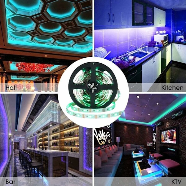 USB LED-lysstribe, 5050 RGB 12V DC, LED-bånd Indendørs Dekorativ LED-stribe til LED-TV Baggrundslys LED-TV RGB LED-bar (5M 150LED)