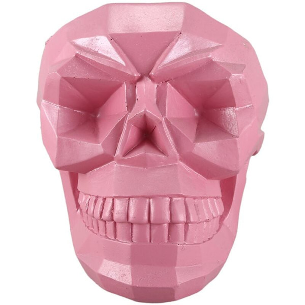 3D Dödskallehuvud Harts Resin Förvaringslåda Figur Skelett Prydnadshållare Brevpapper Makeup Organizer Smyckeskrin Heminredning Rosa