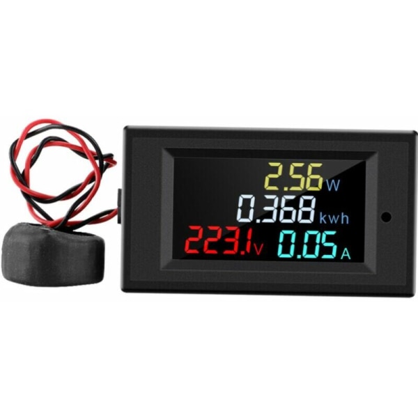 Digitalt amperemeter og voltmeter AC 80-300V multifunktionsmåler D69-2049 digitalt amperemeter og voltmeter