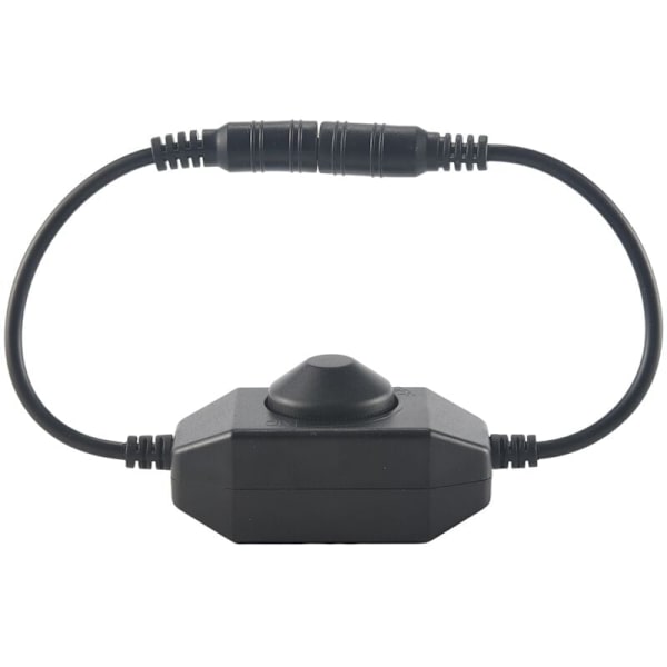 LED-lysdimmer, DC 12V-24V 6A dimmer, egnet for LED-lys, LED-tau, 3528, 5050, 5630 (svart)