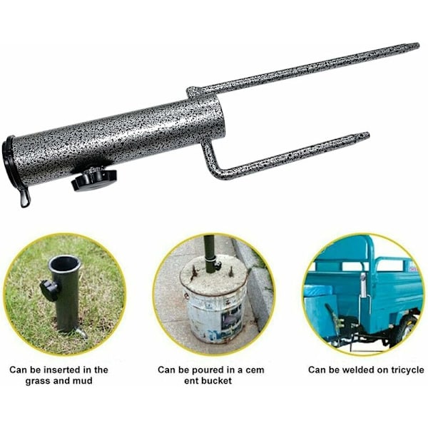 Parasol Base, 2 stk. Parasol Anker Anker Parasol Stativ, Elastisk Justerbar Parasol Base, Multi-applikationer Metal Parasol Base til Sandstrand