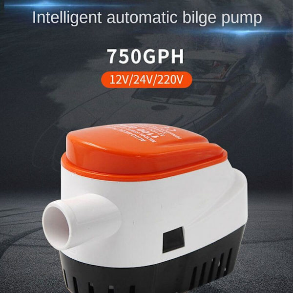12V DC Bilgepumpe Fuldt Automatisk Afbryder Lille Elektrisk Neddykbar Pumpe 750GPH Høj Flow Drænpumpe