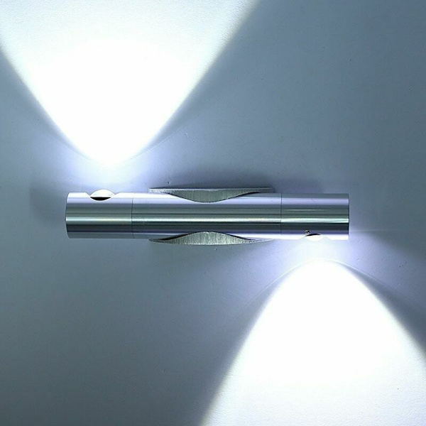 6W LED Vegglampe Innvendig Design Dobbel Rotasjon 360 Aluminium Belysning Original Lampe for Soverom Dekorasjon Stue Kontor Korridor Bad -
