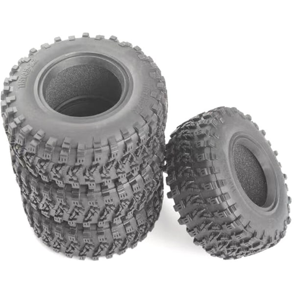 4 st 115MM 2.2 Gummiband Stora Däck Hjul för 1/10 RC Crawler Bil Axial Wraith SCX10 Capra TRX4 TRX6 D90
