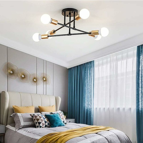 intage Kattovalaisin E27 LED Kattovalaisin Moderni Kattovalaisin 6 Valoa Teollinen Olohuoneen Makuuhuoneen Keittiön