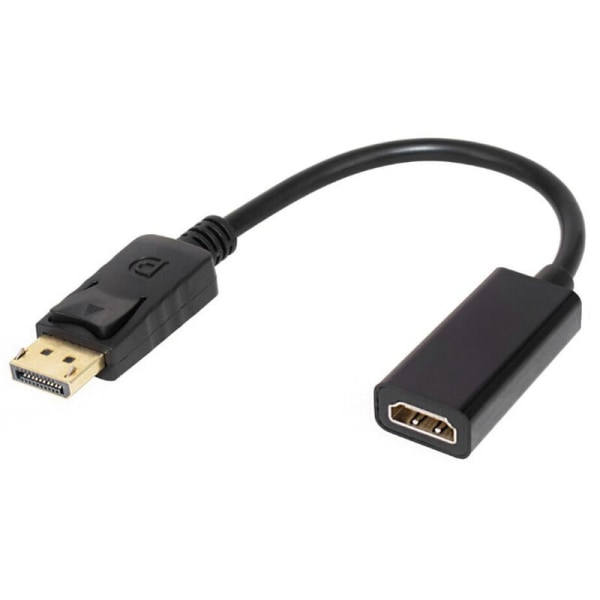 DP till HDMI-kompatibel adapter, DP till HDMI-kompatibel omvandlare pläterad eller hane till hona gränssnittskonverteringsledning