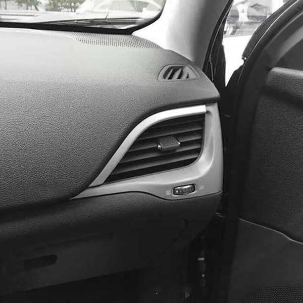 Til 2014-2018 ABS Chrome Bil Side Øvre Aircondition Udluftningsdæksel Trim Interiør Tilbehør