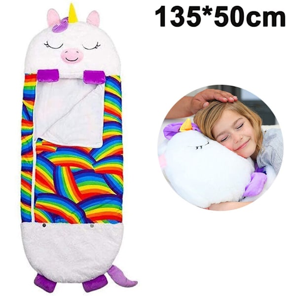 2-in-1 Piirretty Eläin Unimattityyny, Super Pehmeä ja Lämmin Unimatti Lapsille, Unimattityyny Päiväunet Tyyny ja Unimatti Lapsille