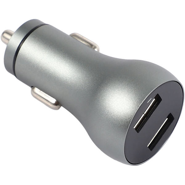 5V 4.8A Billader med LED-skjerm Universell Dual USB Aluminium Telefon Billader for Xiaomi Samsung S8 Iphone X 8 Plus Tablet