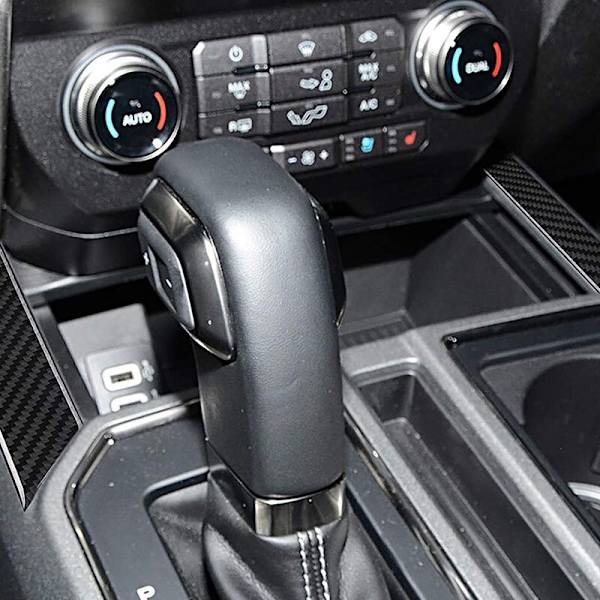 Bildekarbonfiber Side Gear Shift Panel Dekorramme Tilbehør For 2015 2016 2017 2018 2019 2020
