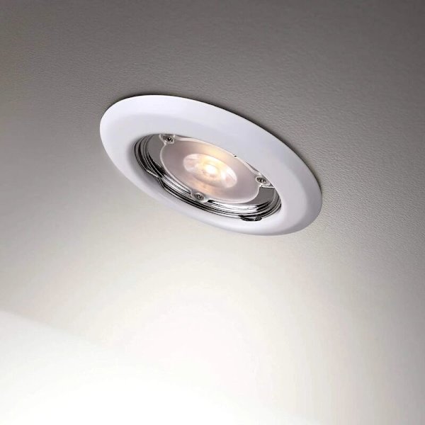 10x Indbyggede lys spots loft fastgørelse lampe hvid støtter til indbyggede spots rustfrit stål belysning køkken stue badeværelse, Indbygget hul Ø