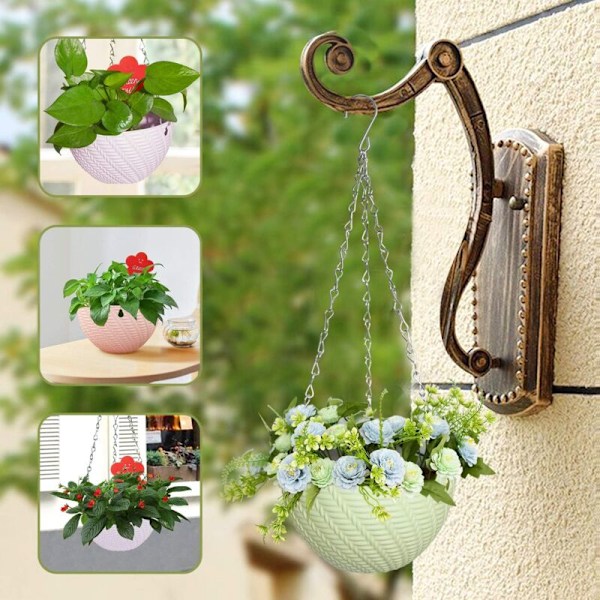 5-pack Hängande Inomhus Blomkruka, Hängande Planteringskorg, Utomhus Heminredning Krukor, 5-pack Plast Hängande Planteringskorg, Kruka
