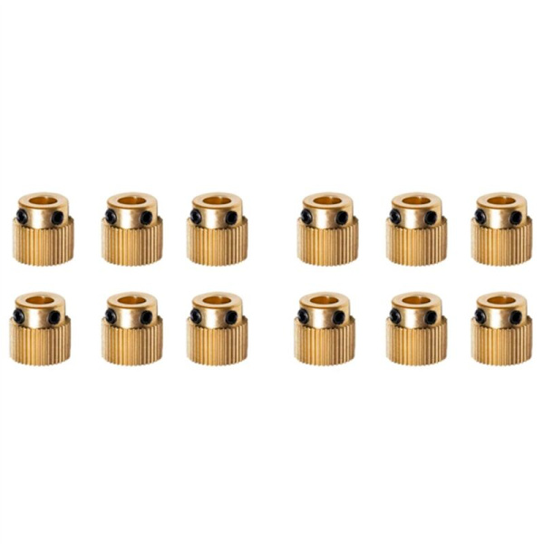 12 stk. Serie Heavy Duty 3D Printer Driver 26 Tand Messing Gear Ekstruder Hjul til -10 -10S S4 S5 3 Pro