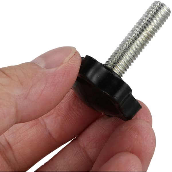 8 stk. Sorte reservedele M8 x 30mm Han gevindskåret stjerneformet grebsknap