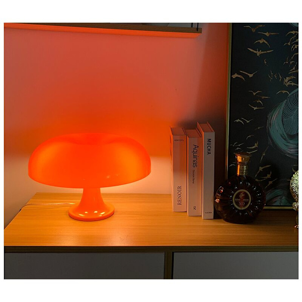 Svamp bordslampa i polykarbonat, 4 gratis LED-ljuskällor, orange, AAFGVC