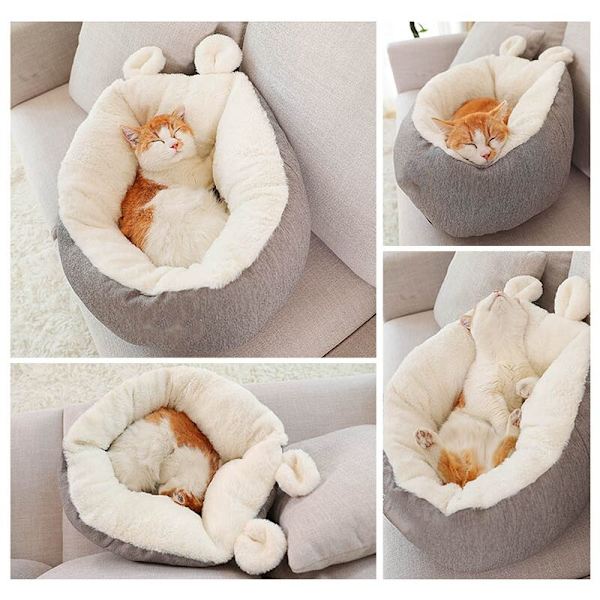 Varm plysch inomhus kattkuddematta för hundar katt tvättbar tjock plysch utomhus valp husdjurssäng 40X33X28Cm