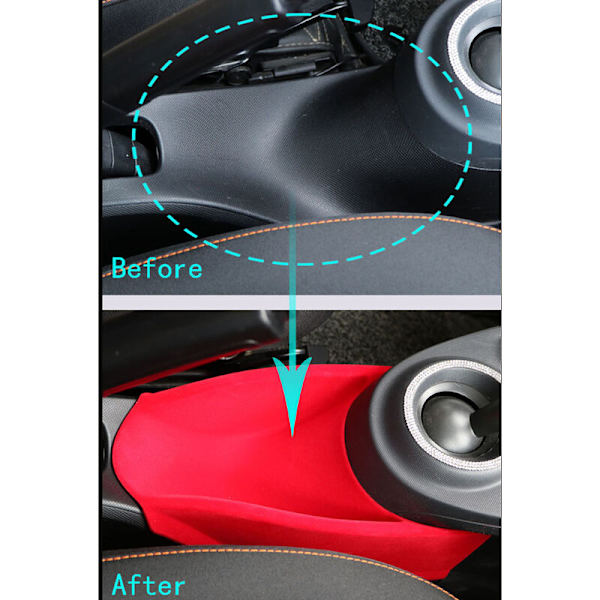 for Smart 453 for Armrest Central Storage Box Central Storage Box Car Accessories (Suede-Black)