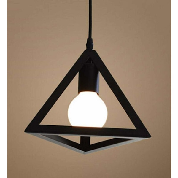 Retro hängande taklampa Industriell taklampa, retro industriell triangulär metallskärm lämplig för kök, sovrum, vardagsrum, boende