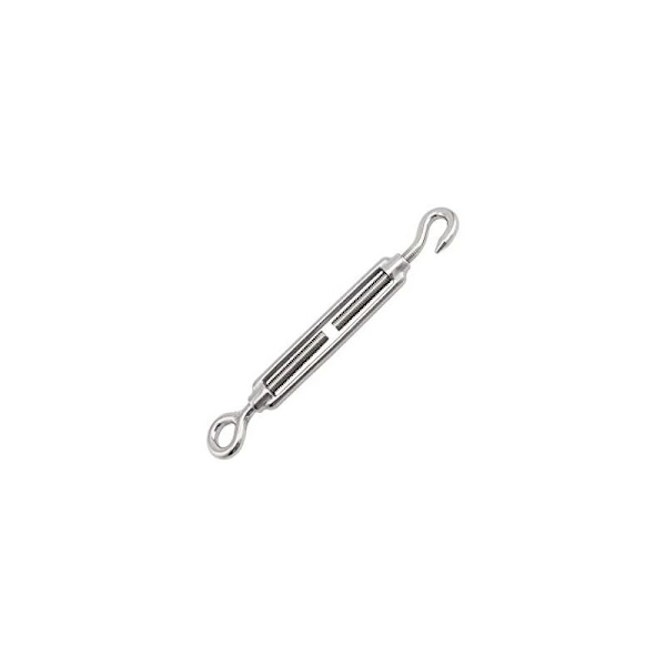 10 stk. M4 krog og øje, C til O spændskrue, 304 rustfrit stål, kraftigt spændtråds-hardwarekit, til solsejl, teltbaldakin-installation