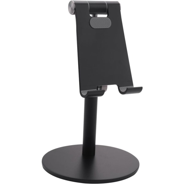 Lazy Bracket, Retractable og Justerbar, Universal Multi-Angle Aluminium Bracket, Egnet til Smartphone/Tablet/-Sort