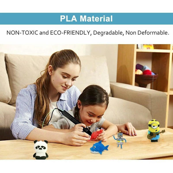 PLA 3D-pen filament, 20 farver, MYNT3D, DeWang, 3D-pen og 3D-printpen, 3m-Thsinde--