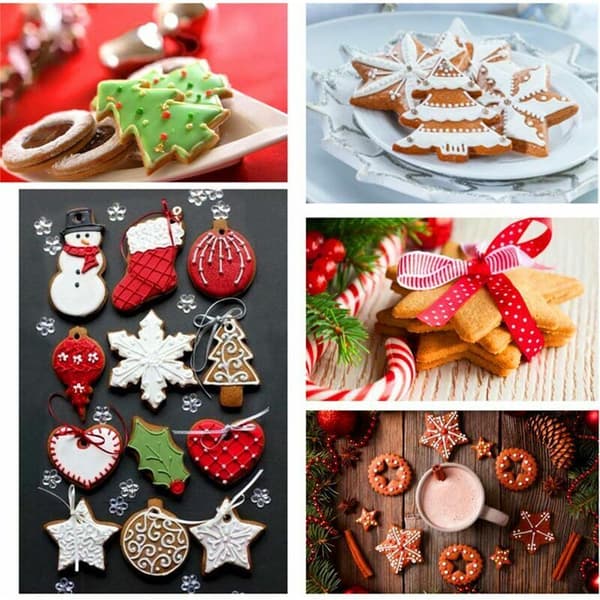 4 stk/sett vår plast kjeksform jul halloween kjeksform DIY baking