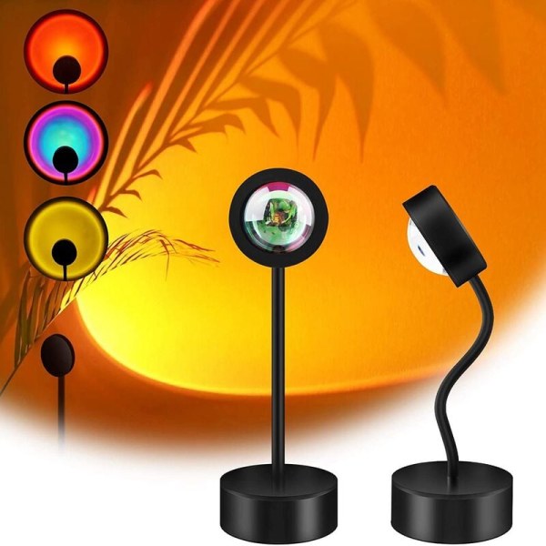 LED Projektionslampe Nattelys, 360 Graders USB Projektor Fotograferingslamper til Soveværelse Studio A