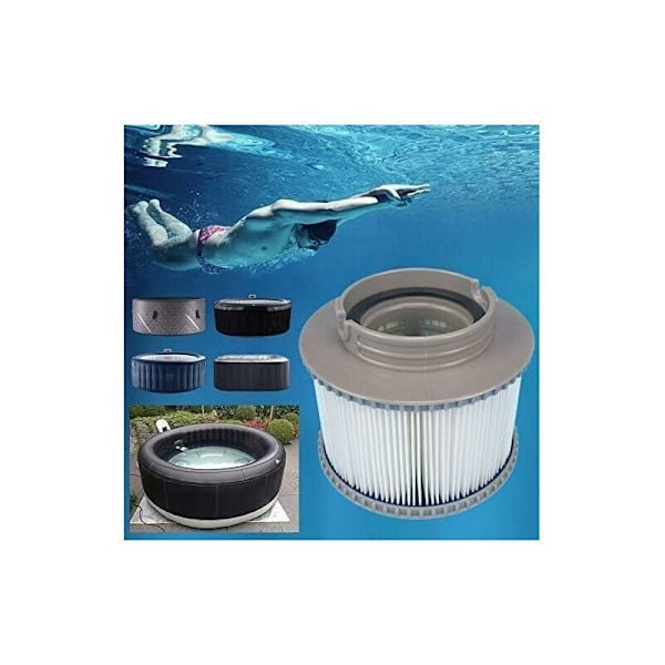 MSpa Filter, Swimmingpool Filterpatroner, Filter MSpa Filter Udskiftningspatroner til Badekar, Spa, Swimmingpool (2 stk.)