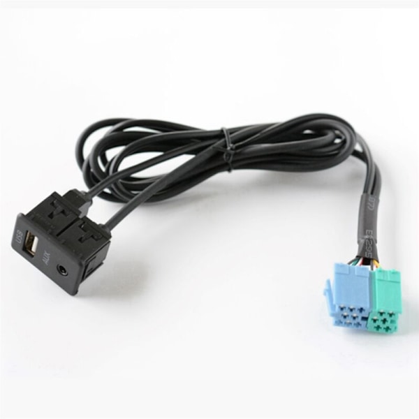 2X Radio Extension AUX USB Port Adapter Kabel Ledningsnett for