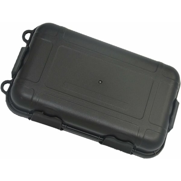 Tätningsbara, stötsäkra, vattentäta små plastboxar med svampar för utomhusutrustning 17 x 11 x 5cm, Svart-Fei Yu