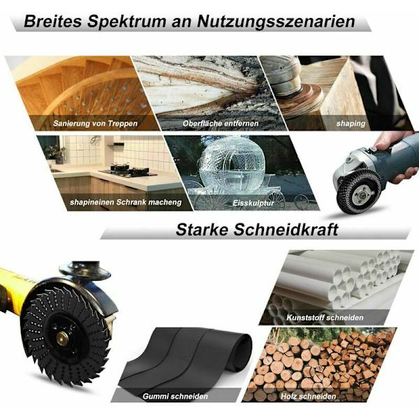 Træ Slibeskive, 125mm Slibeskiver, Træ Slibeskive, Wolframkarbid Vinkelsliber, Hjul til Vinkelsliber