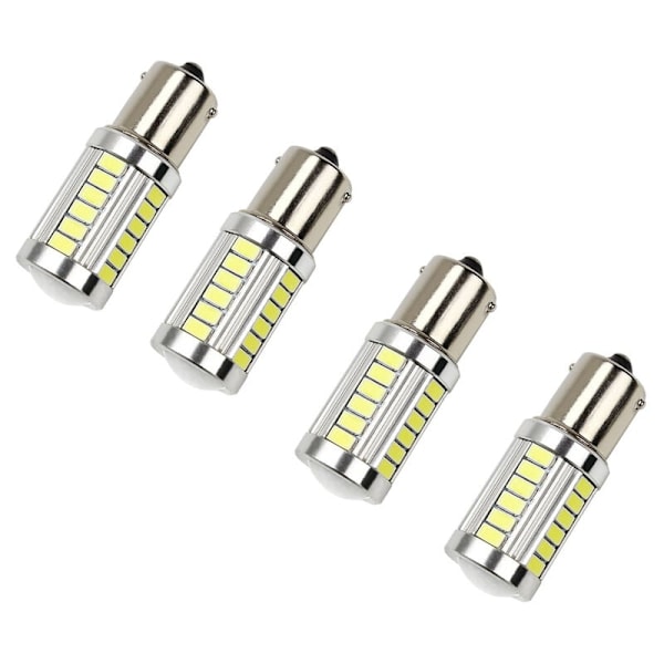 4 stk. 1156 Bau15S Py21W Bil 150 Graders LED Kørelys Pære 33 Smd 5730, Rød