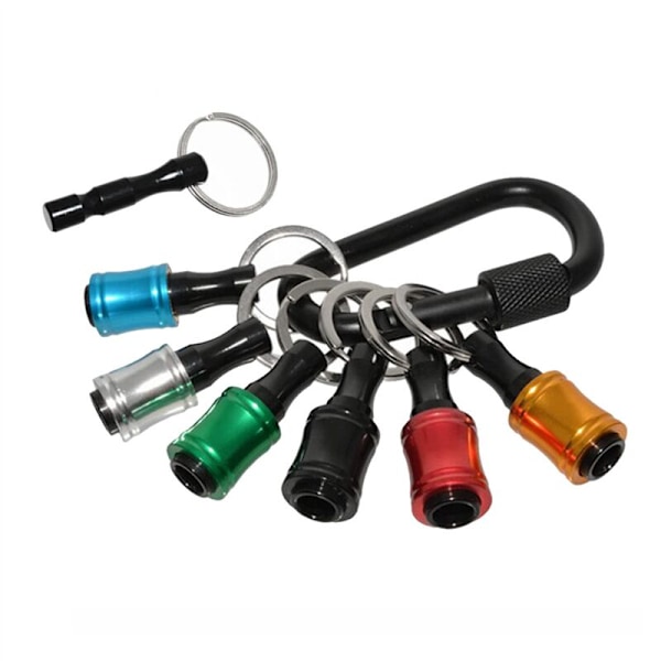 1/4 tommers sekskant skrutrekkerbit holder bit holder forlengelsesstang nøkkelring skrue drill adapter med hannfeste
