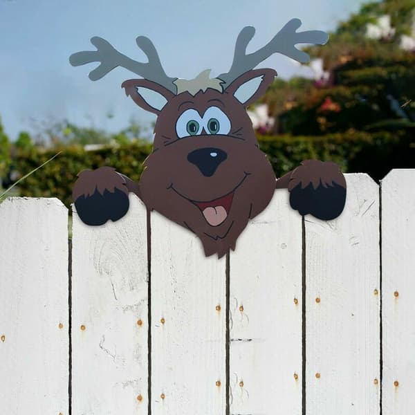 2 stk. julebanner udendørs julepynt til julehavehegn