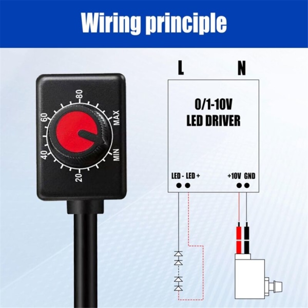 5 st DC 0/1-10V Knapp LED Dimmer, Lågspänning Passiv Dimmer PWM Dimning för Elektronisk Dimbar LED-drivrutin 0-10V eller 1-10V