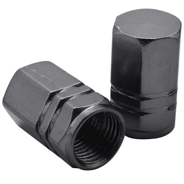 80 st däckventilskaftlock hjulskydd dammtät däcklock för bil, titan grå hexagonal form